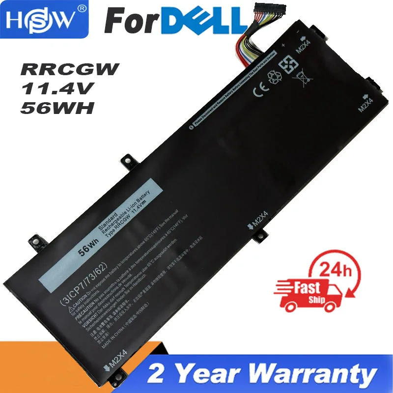 100% новый 11 4 В 56 Вт RRCGW аккумулятор для ноутбука Dell XPS 15 9550 Precision 5510 серии M7R96 62MJV