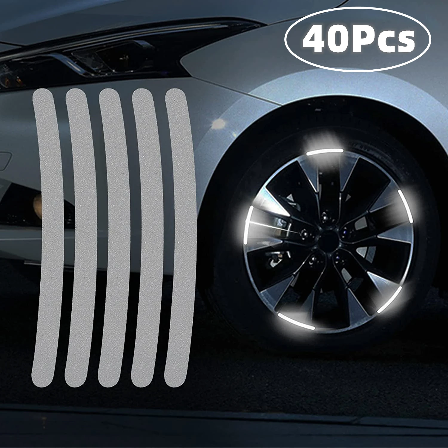 

Car Tire Rim Sticker Auto Reflective Sticker Roadway Safety Luminous Stripe Wheel Hub Decoration for Vehicle Motorcycle Bicycle