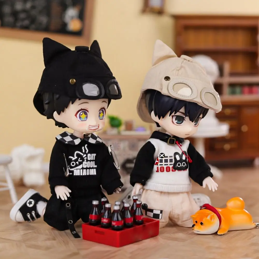 Kawaii Hat Ob11 Кукла Кот Толстовка Комплект Одевание Винтаж Толстовки Брюки Одежда