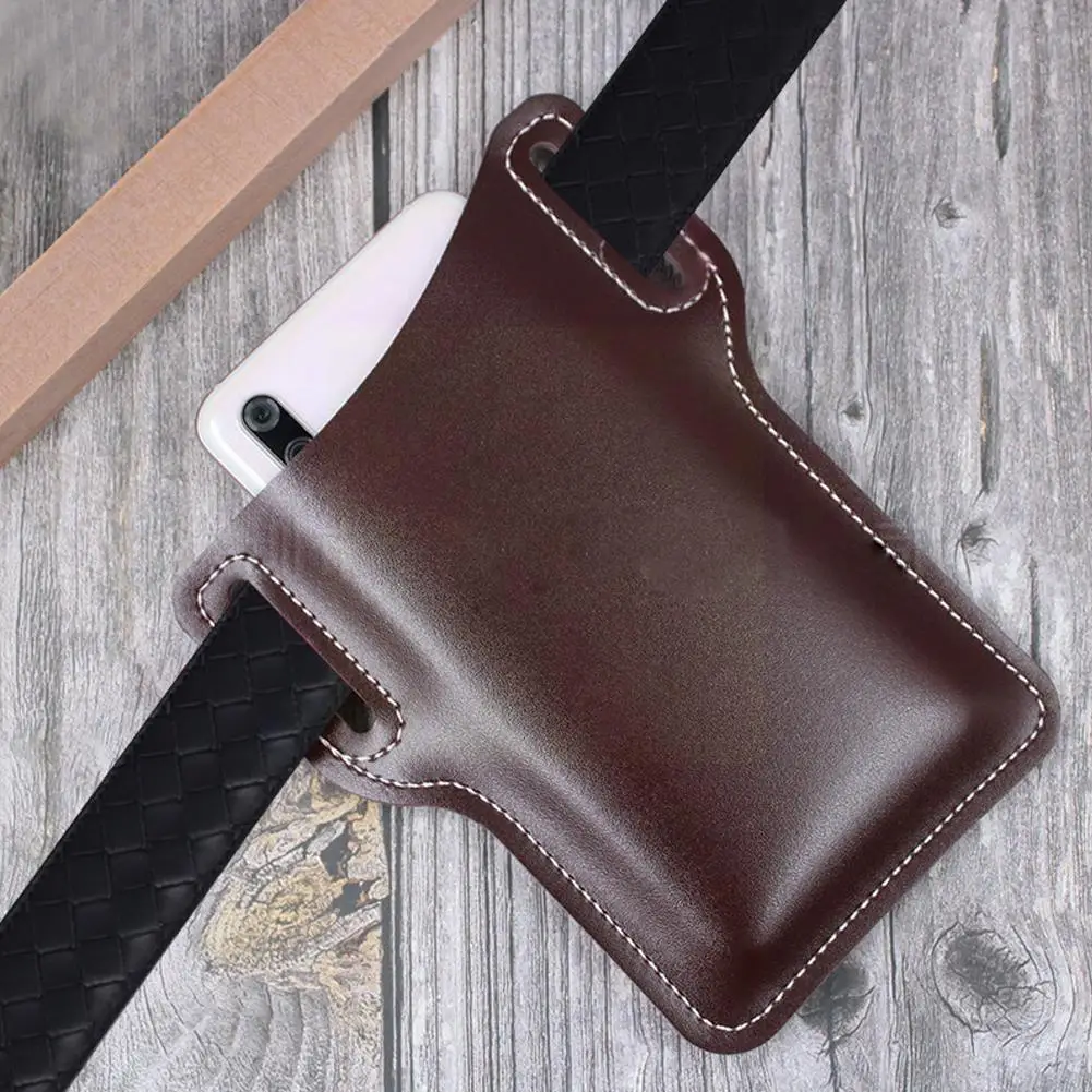Винтажная кожаная поясная Сумка-кобура для мобильного телефона Мужская