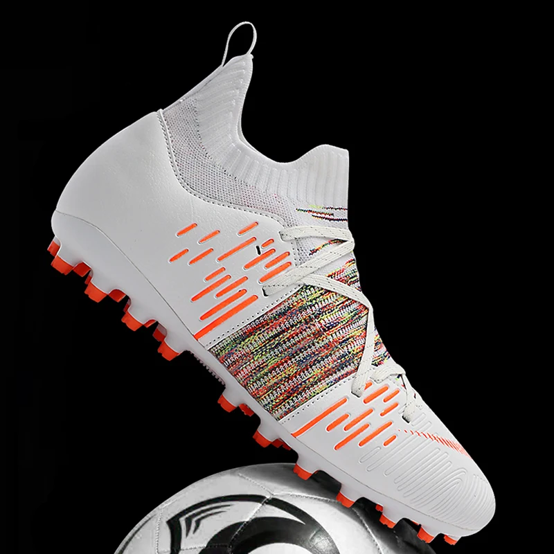 

Высокие носки, футбольные бутсы для мужчин, футбольная обувь, профессиональные FG/AG Futsal кроссовки, детская спортивная футбольная обувь