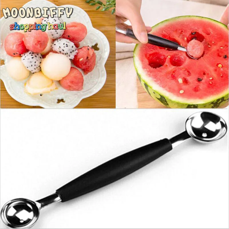

Melon Ball Scoop Fruit Spoon Ice Cream Sorbet Stainless Steel Double-end Cooking Tool Kitchen Accessories Gadgets for Home