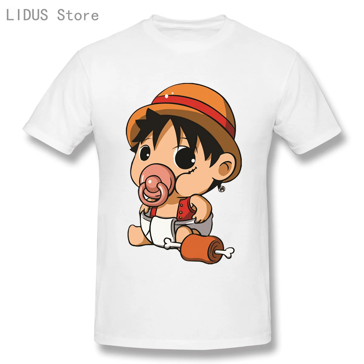 

One Piece Baby Luffy T Shirt Men Casual Fashion Men's Basic Short Sleeve T-Shirt Boy Girl Hip Hop T-shirt Top Tees