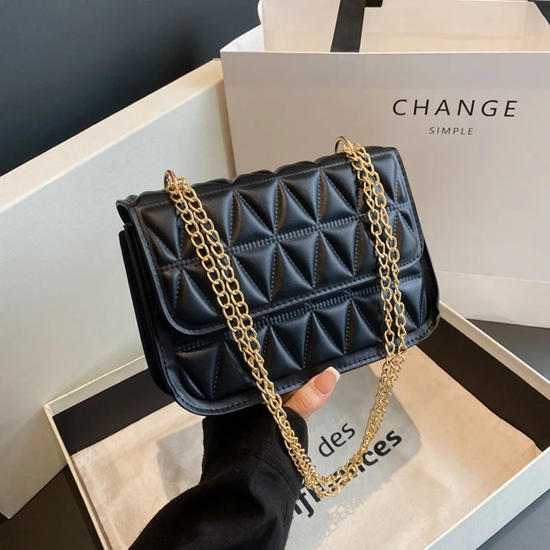 

Small Designer Luxury Bag Fashion Chain Bolsas Bags for Women Women's Female Shoulder Tote Handbag Messenger 2023 Trend Square