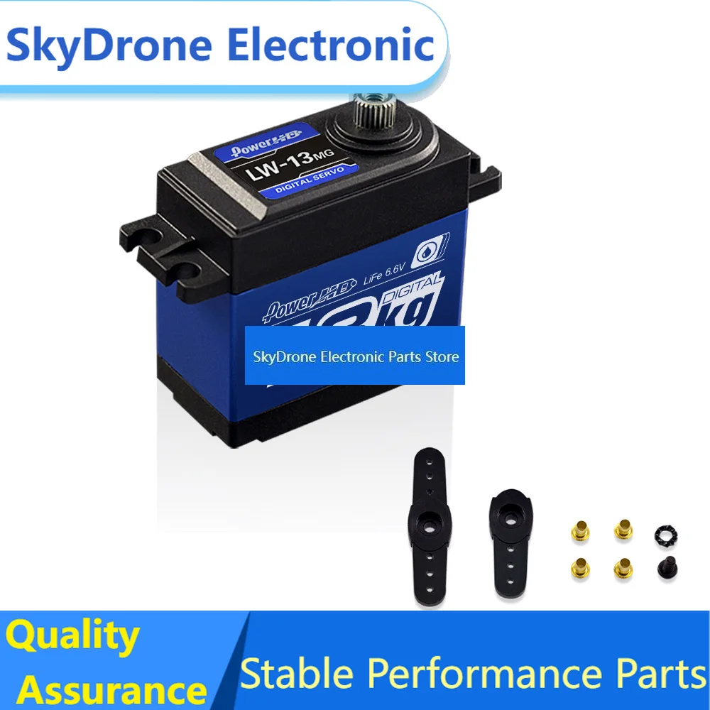 Фото Цифровой сервопривод SkyDElPower HD LW-13MG LF-13MG 13 кг, водонепроницаемый, с металлическим редуктором, высоким крутящим моментом, стандартный, для радиоуправляемых машин, лодок, багги, радиоуправляемых роботов №1