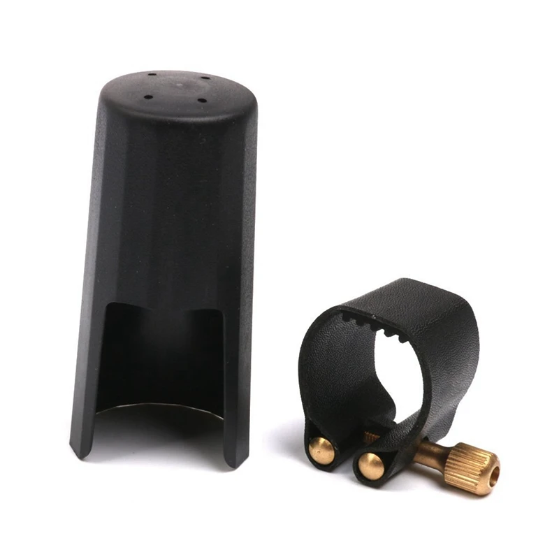 

2X Plastic Clarinets Nozzle Cap With PU Ligature Black