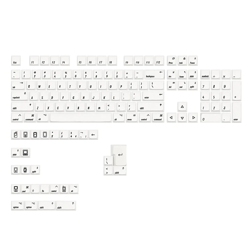 

133 Keys PBT Keycap MDA Simple Caps Mechanical Keyboard Cap Keyboard Replacement Keycap