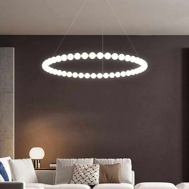 

Art LED Chandelier Pendant Lamp Light Copper Luxury Dining Living Glass Ball Round Hanging Bedroom Deco Modern Creative Fixture