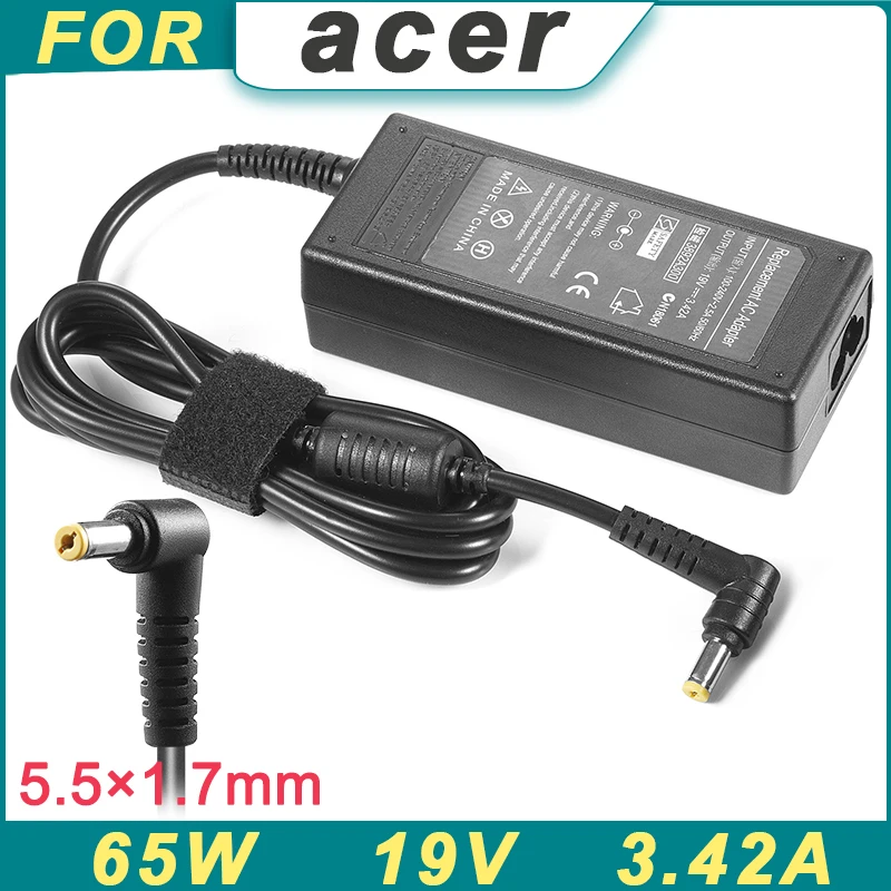 

19V 3.42A 65W 5.5*1.7mm AC Laptop Power Adapter Charger For Acer A11-065N1A ADP-65VH B /ADP-65 PA-1650 1700-02 5738 6920 Adapter