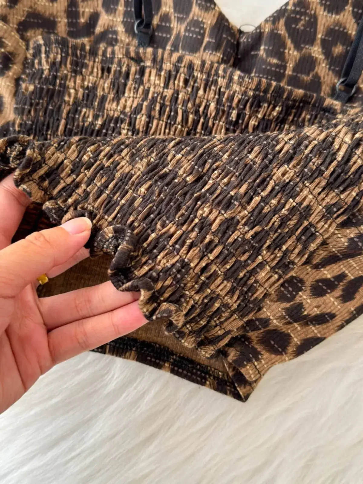 SsTss Ретро леопардовый принт с открытой спиной жилет на бретельках женский