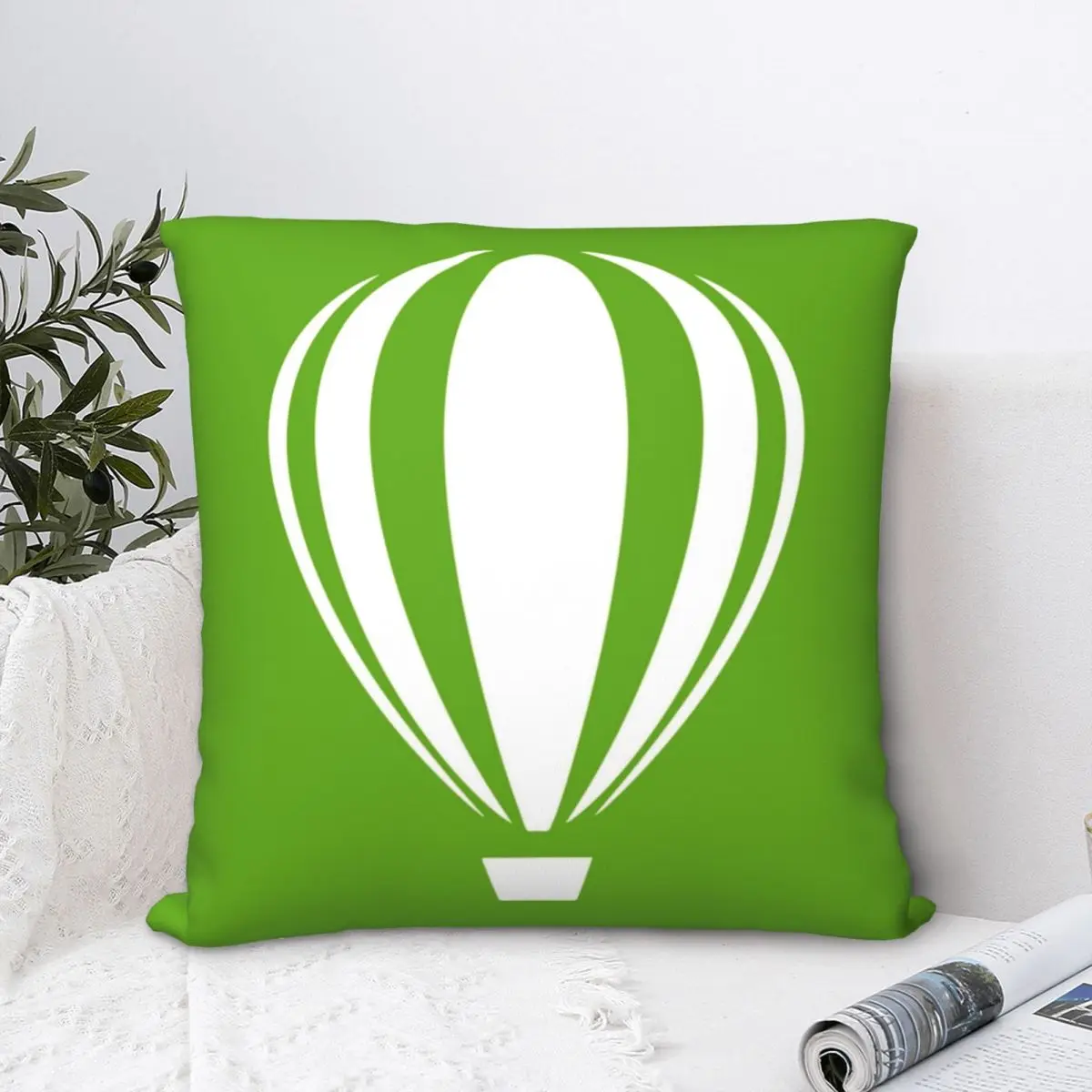 

Hot Air Balloon Square Pillowcase Cushion Cover Spoof Zip Home Decorative Polyester Pillow Case Sofa Seater Nordic 45*45cm
