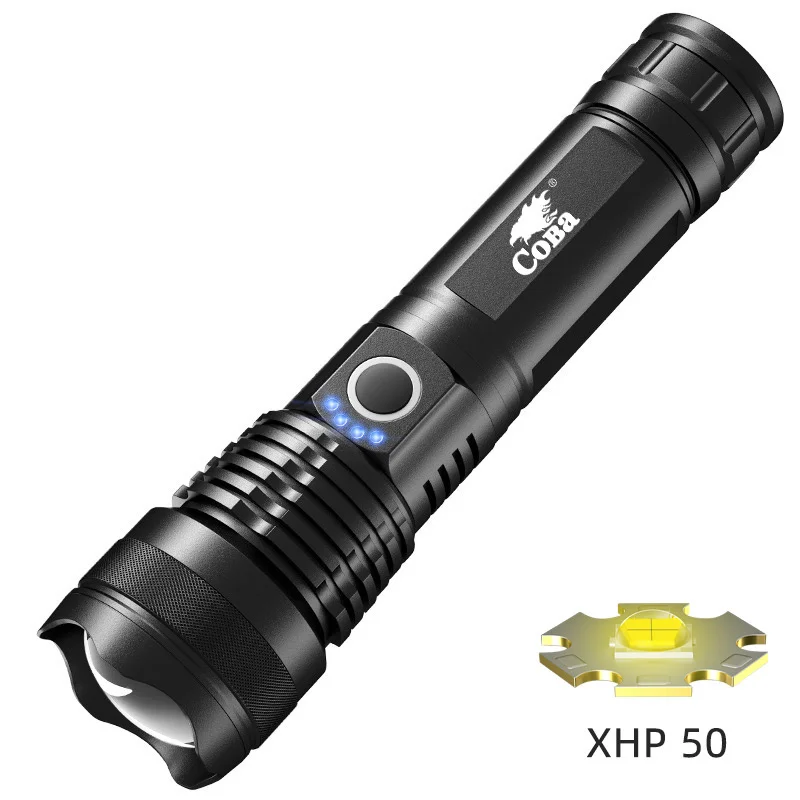 Ultra Bright Flashlight 5 Modes Usb Zoom Led Torch Xhp50 18650 Or 26650 Battery Outdoor Camping Multi-function Waterproof Lamp