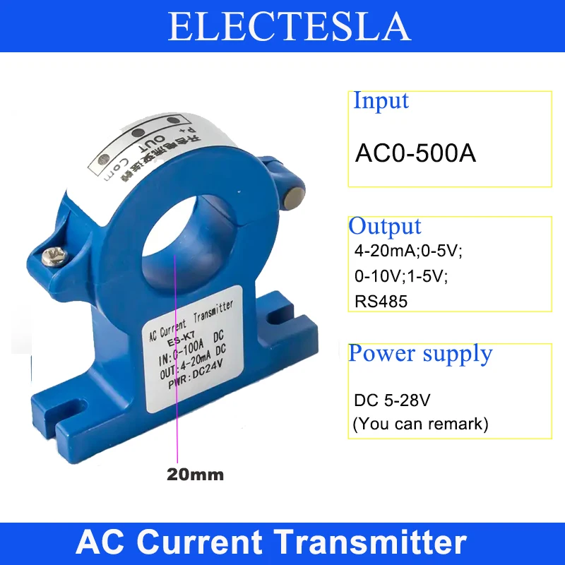 

0.2% high precision AC current transducers measurement hall effect 20mm 200A current sensor split micro current transformer