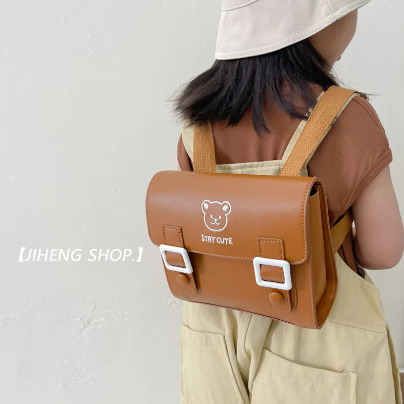 Children's Small Backpack Korean Versionpuboys And Girls Bear Children Kindergarten Backpack Girls' School Backpack