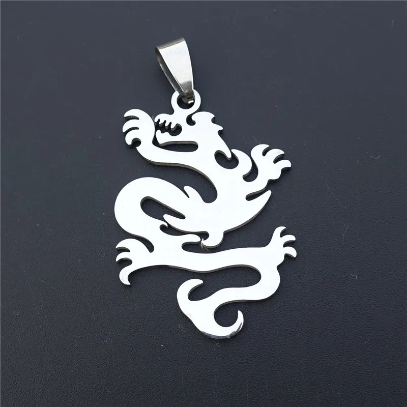 

12 Pieces Stainless Steel Dragons Pendant Dinosaur Skyrim the Elder Scrolls Dragon Charm for Diy Jewelry Component Wholesale