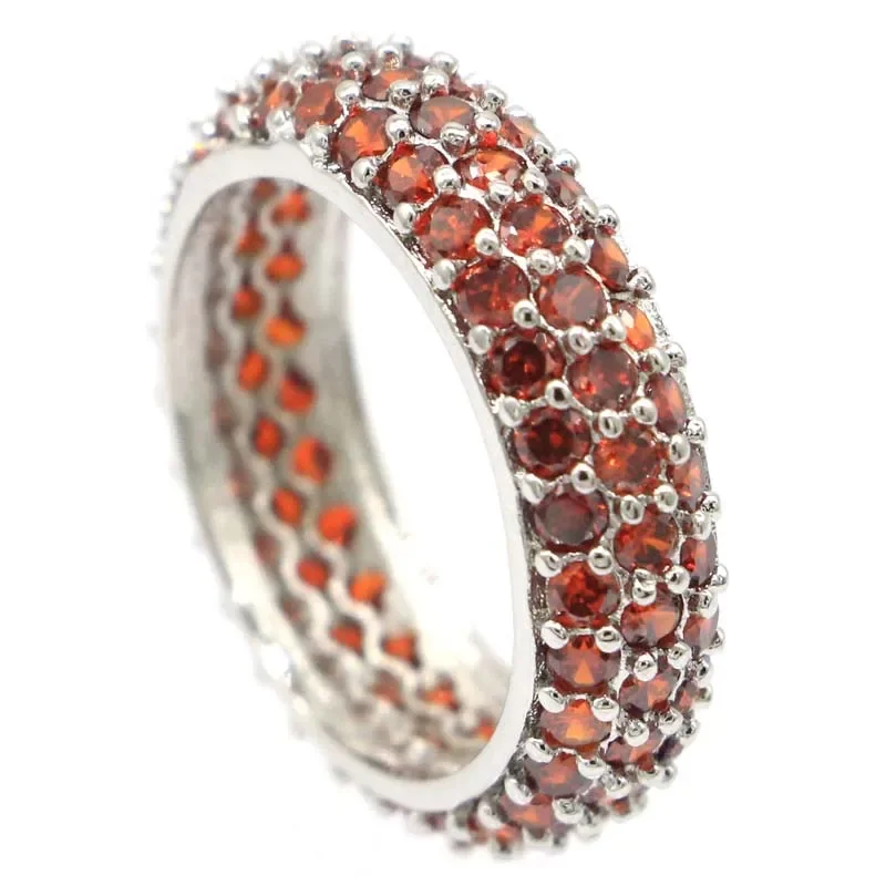 4 г индивидуальные кольца из натурального серебра 925 пробы танзанит оранжевый