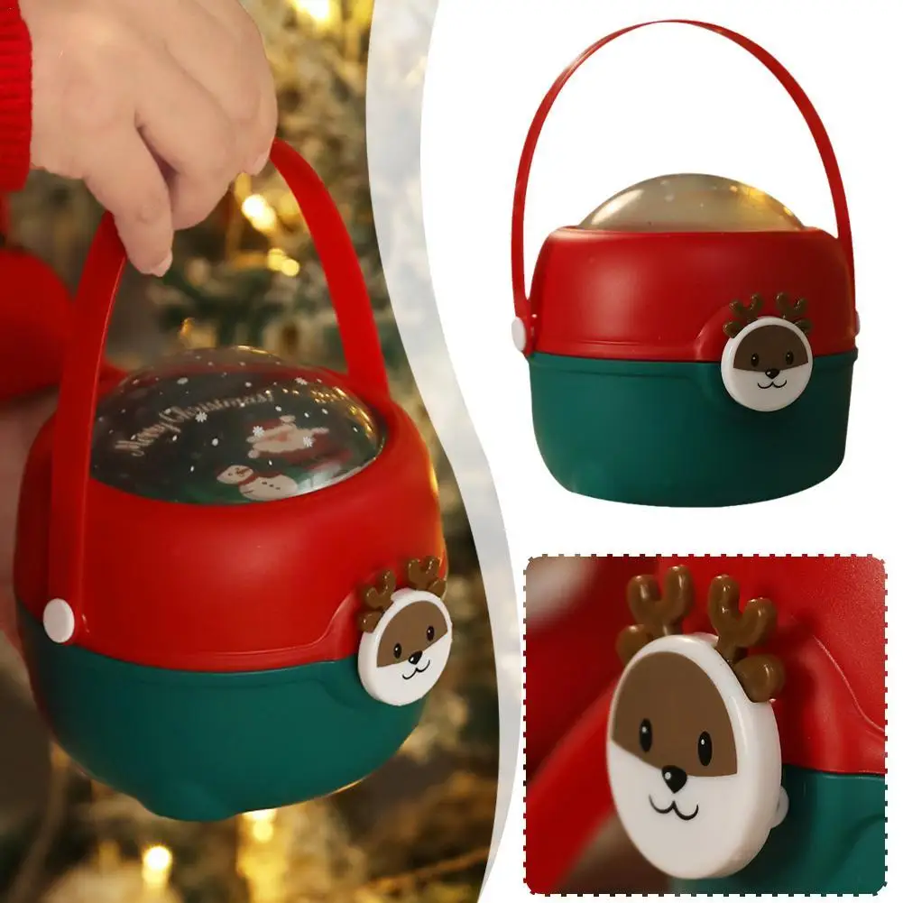 

Christmas Apple Box Kawaii Christmas Eve Cartoon Elk Handheld Storage Gift Boxes Mini Fruit Cookie Bag Supplies For Kids Gift