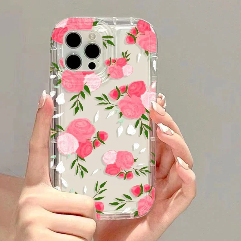 Phone Case For OPPO Realme C53 C55 C11 C20 C31 C30 C33 C21Y C25Y C35 NARZO 50 5G 6 5 7 8 9 10 Pro Plus 7i 8i 9i cover Flower