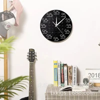 new 12 inches chemical element round wall clock acrylic formula 1 periodic tablewall clock cross stitch room home decoration