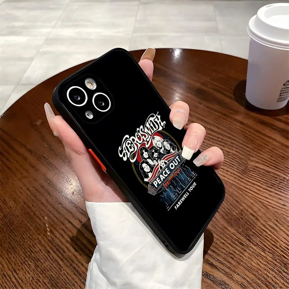 MINISO Punk Aerosmith Rock крутой чехол для телефона для Iphone 17 16 15 14 Max 13 12 mini 11, матовая полупрозрачная задняя крышка (art.: 3920d0cc910d7) - 3920d0cc910d7