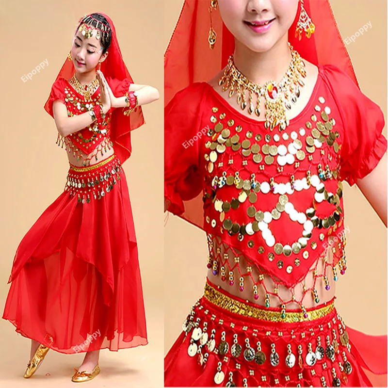 Костюм для танца живота UlikeDance девочек комплект из 4 предметов костюм костюмы