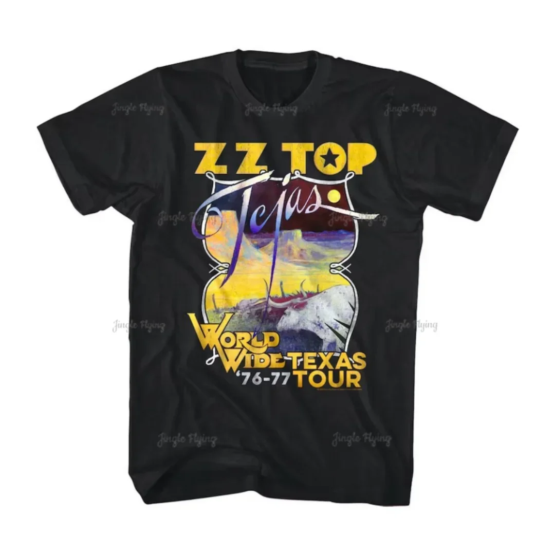 Zz Top Tejas World Wide Texas Tour 76 рубашка Blues Band рок-н-ролл альбом концертная футболка