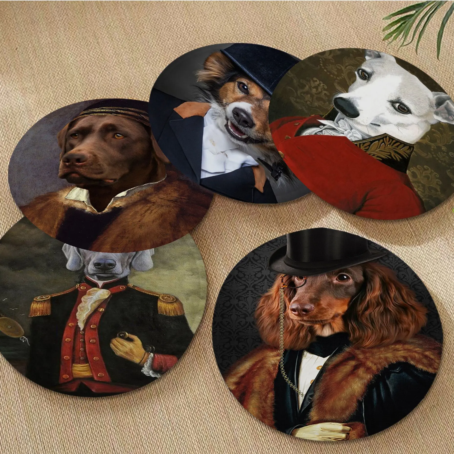 

Cartoon Classical Pet Dog Round Plush Cushion Home Back Cushion Soft Comfortable 50x50cm Buttocks Pad
