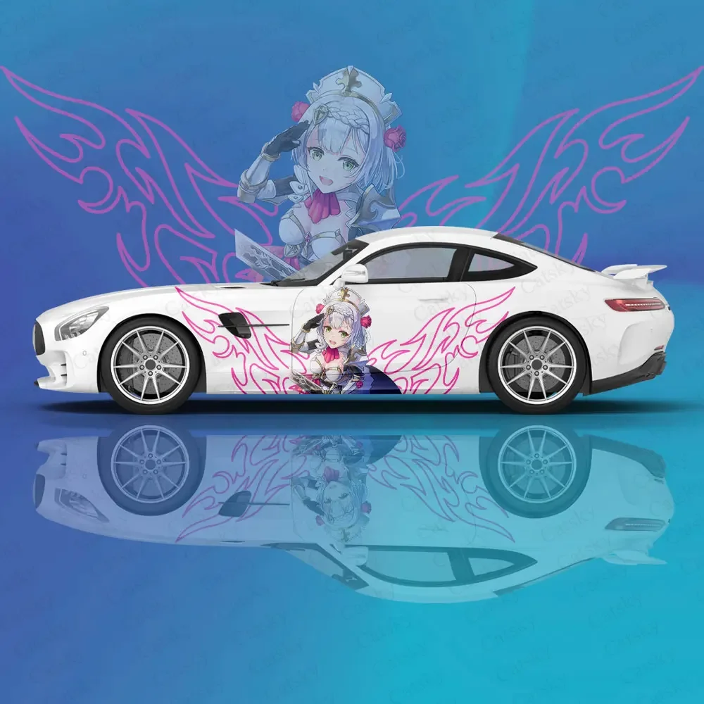 Genshin Impact Noelle наклейка с животными на автомобиль защитная пленка виниловая для