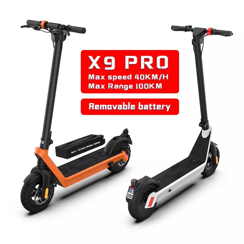 

X9 Electric Scooter US EU Germany Warehouse Big Two Wheels Off Road Foldable Adult Mobility E Scooter Electrico 500w 1000w 48v