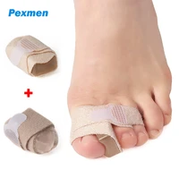 pexmen 2pcspair toe wraps bunion corrector splint for broken toe gel buddy tape big toe separators brace for overlapping toes