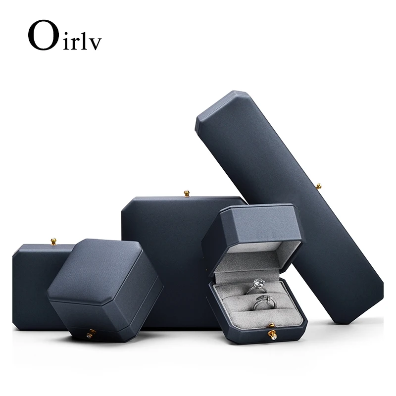 

Oirlv шкатулка Octagon кольцо серьги ожерелье коробка для упаковки ювелирных изделий, чехол Коробка для свадебного подарка Органайзер контейнер...