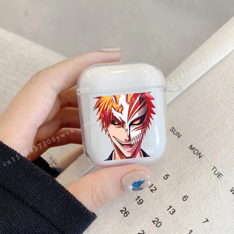 Japanese Anime Bleach Earphone Case For Airpods 1 2 Pro 3 Clear Cartoon Soft Wireless Protective Cover For Air pods Charging Box