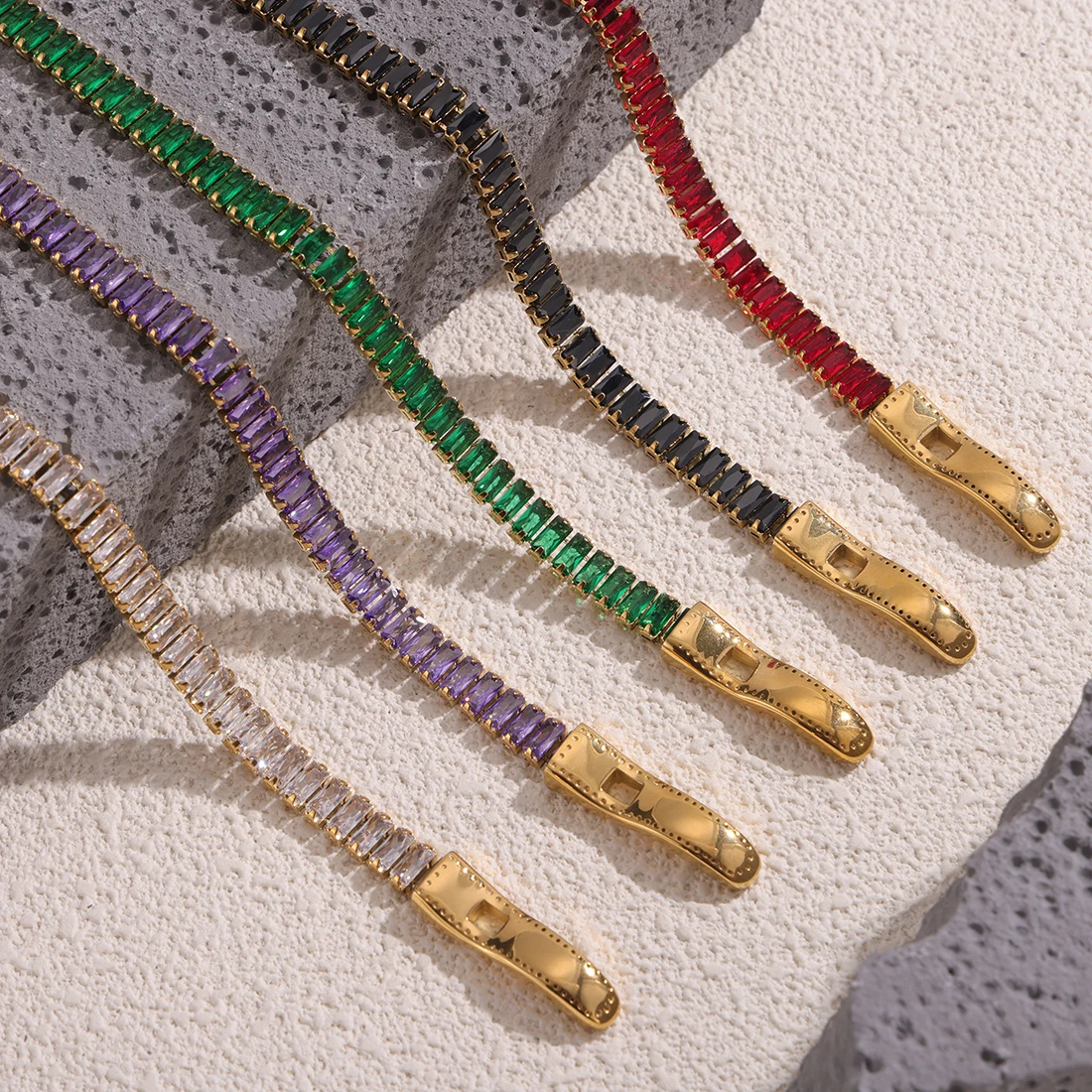 Женская позолоченная цепочка из нержавеющей стали 7 цветов