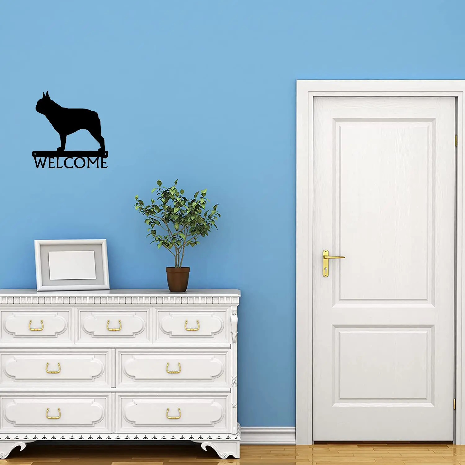 

Наклейка на стену в виде французского бульдога, 12X12,25 дюйма