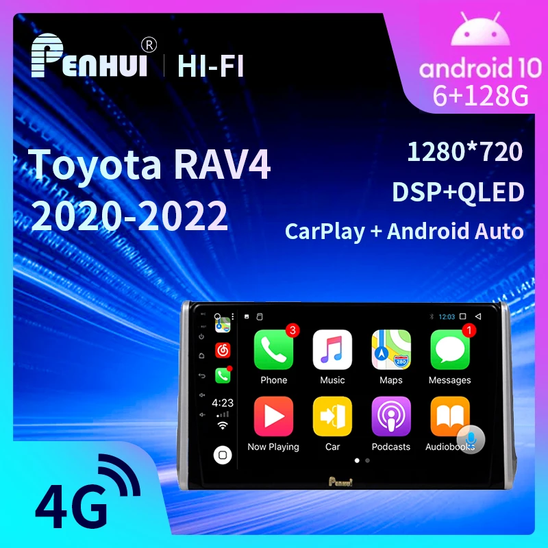 

Автомобильный DVD-плеер на Android для Toyota RAV4 (2020 ----), автомобильное радио, мультимедийный видеоплеер, навигатор GPS, двойной DIn, Android 10,0