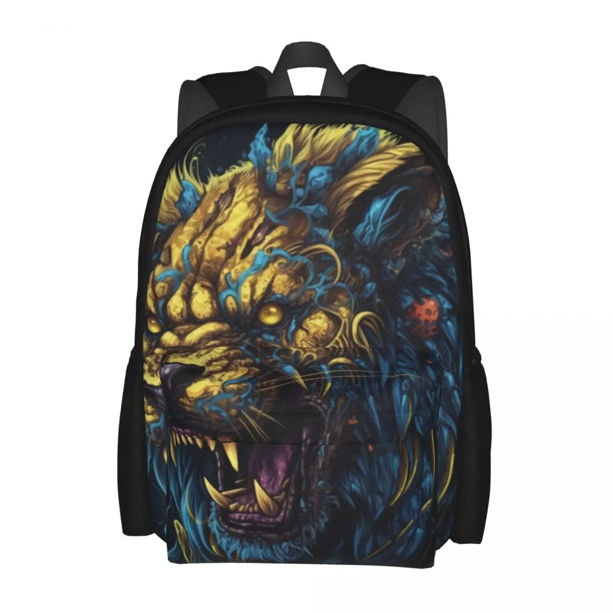 

Lion Backpack Hyper-detailed Zombie Portraits Unisex Polyester College Backpacks Pattern Novelty High School Bags Rucksack