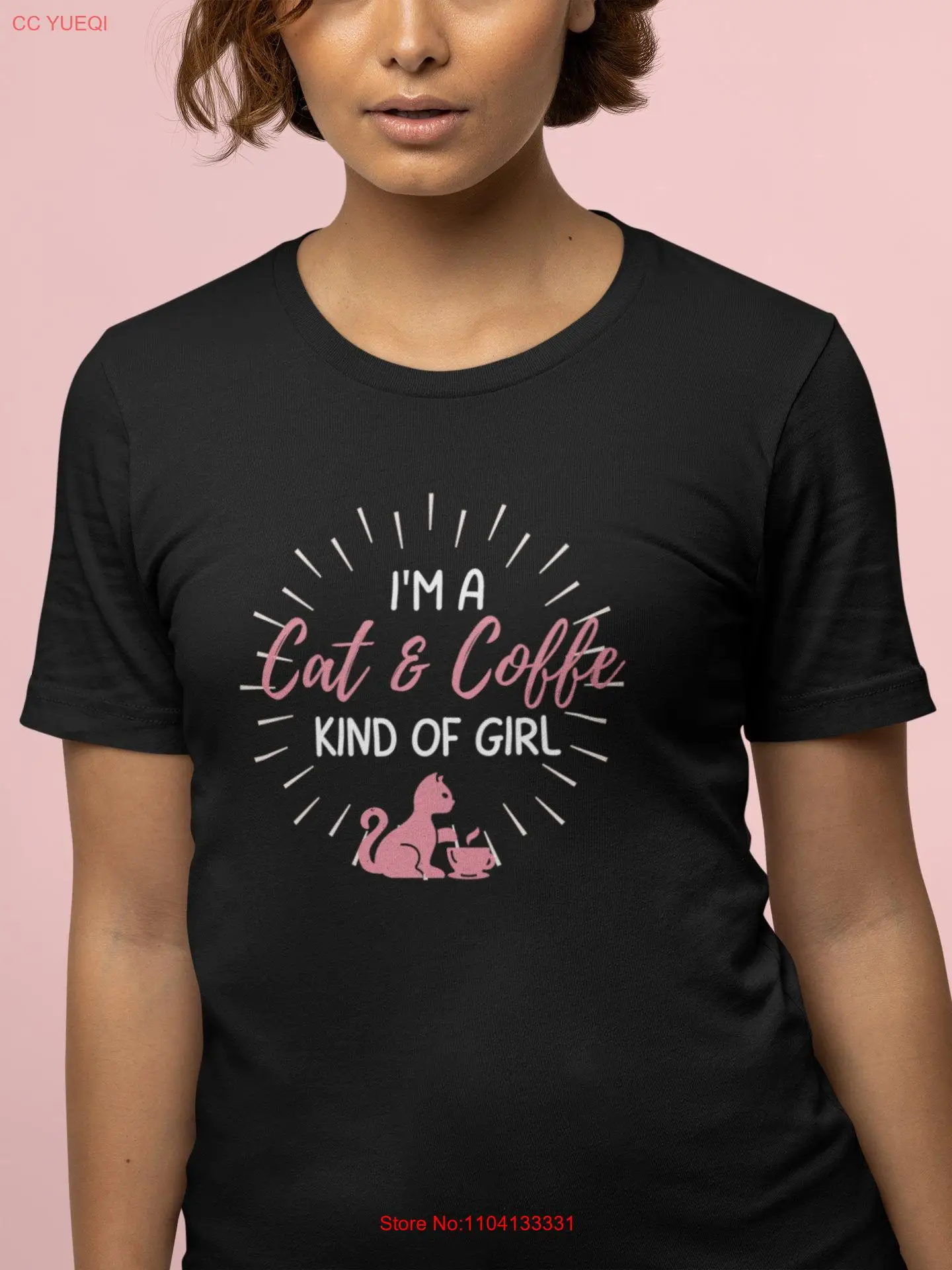 Футболка Cat And Coffee Kind Of Girl Feline забавная кофеиновая очаровательная футболка Addict