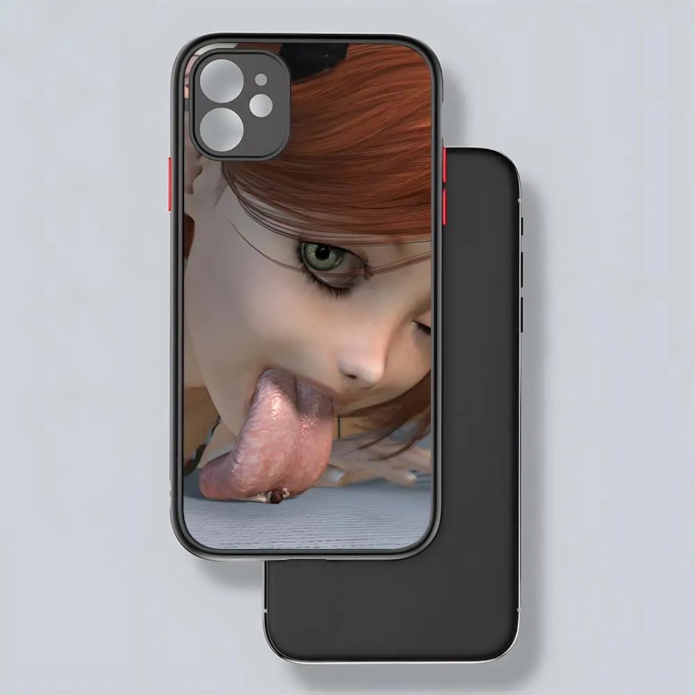 Крутая девушка панк Y2K чехол для телефона Potdemiel матовый прозрачный 16 15 IPhone 12 11 13 Pro
