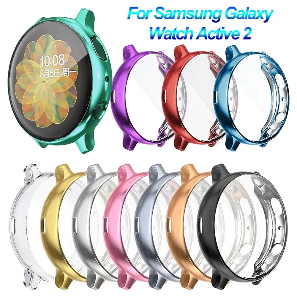 

Ultra Thin Electroplate TPU Protective Watch Case 40 44mm Full Cover Screen Protector For Samsung Galaxy Watch Active