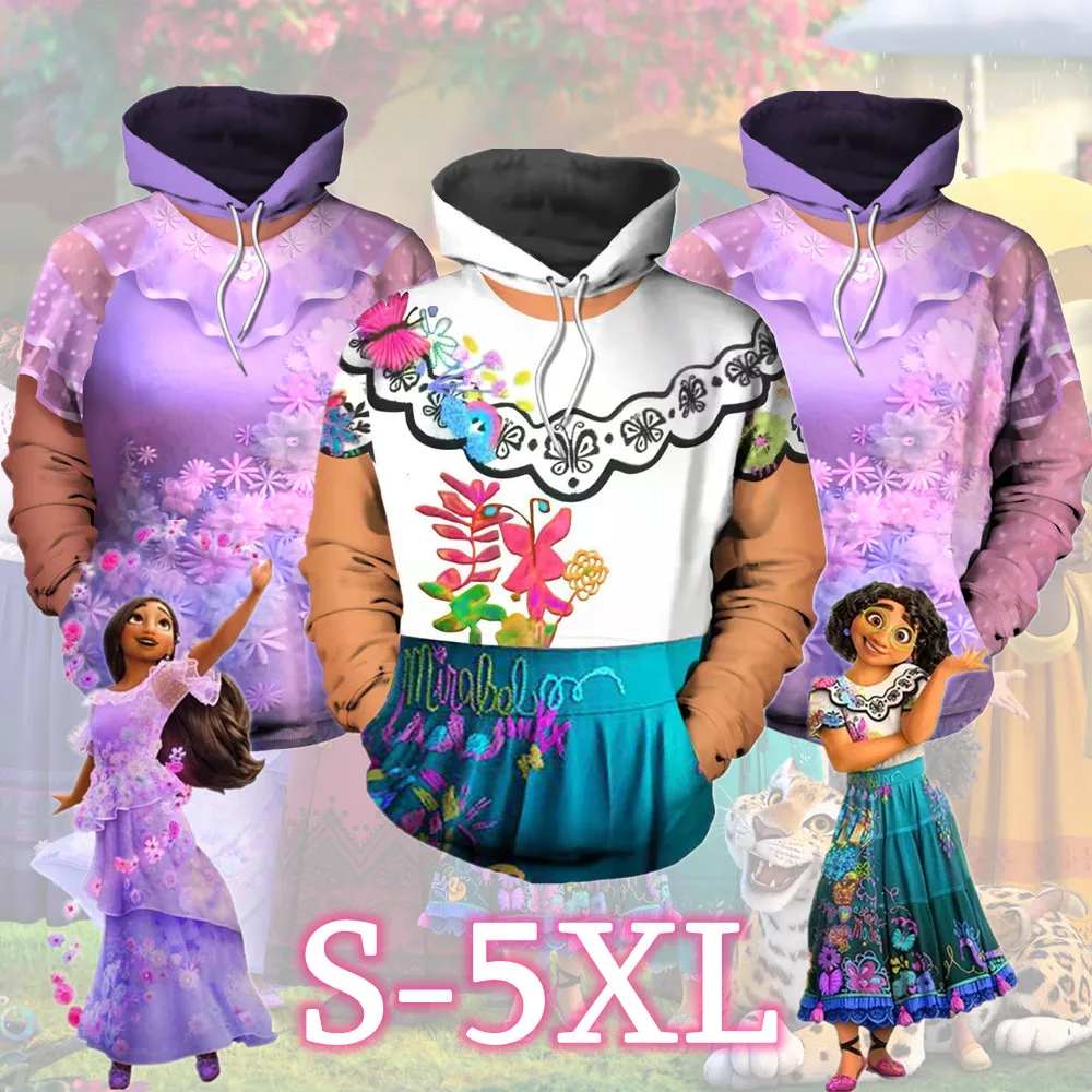 

Movie Mirabel Hoodie Cosplay Costume 2022 Autumn Winter Unisex Printed Hoodies Casual Fashion Hoody Pullover Streetwear