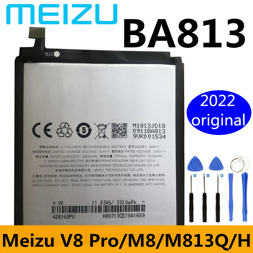 

Meizu New Original BA813 Battery For Meizu V8 Pro M813Q M8 M813H 3100mAh High Quality Mobile Phone