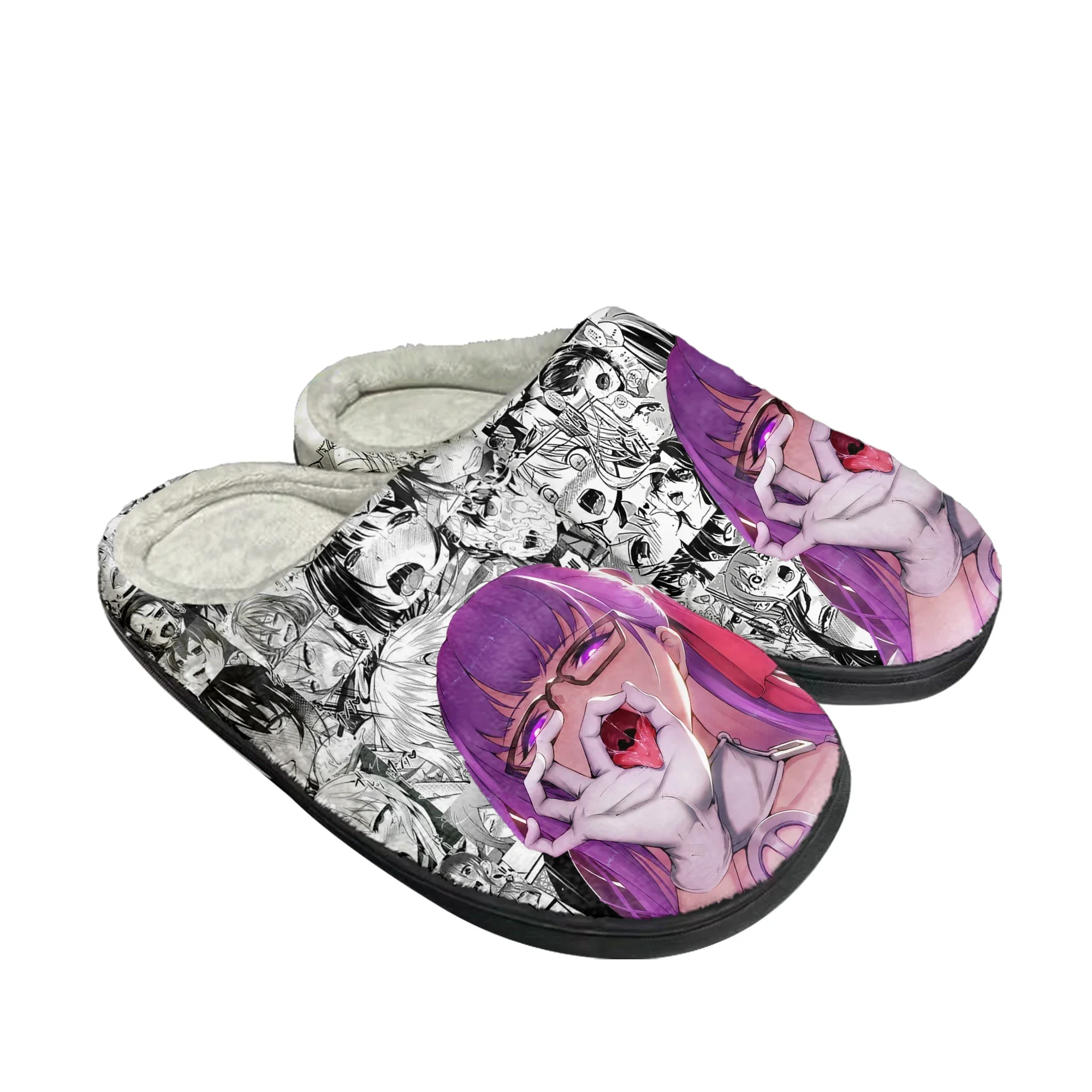 Мультяшные домашние хлопковые тапочки A-Ahegaos для мужчин и женщин плюшевые спальни