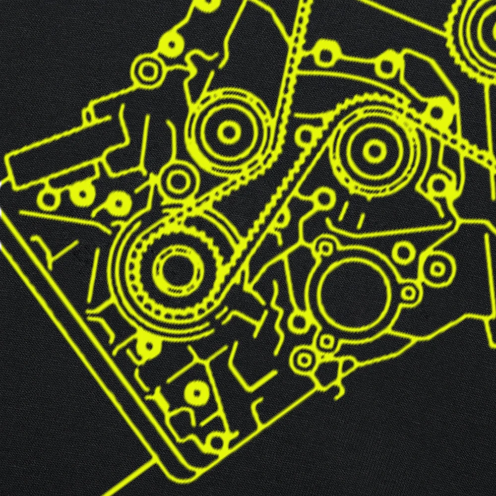 Футболка мужская с коротким рукавом смешной принт механика поршень гаража