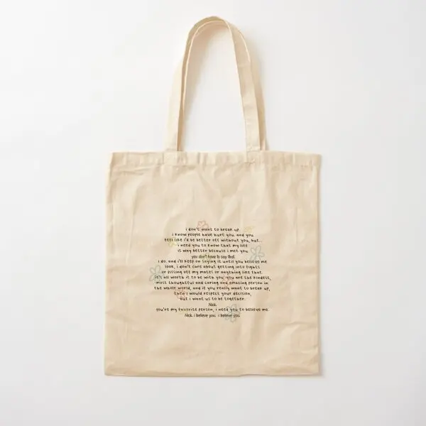 

My Life Is Way Better Because I Met You Canvas Bag Reusable Shopper Tote Printed Foldable Grocery Handbag Travel Designer