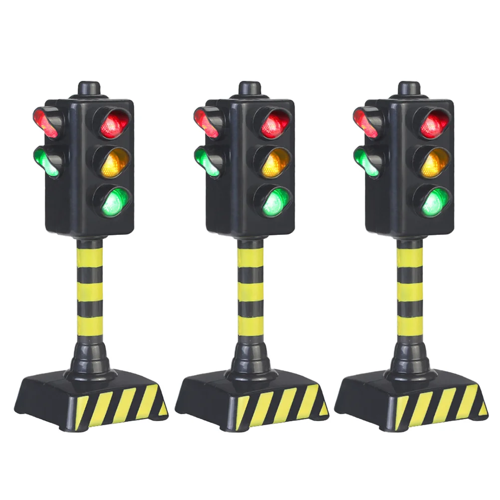 

3pcs Simulated Traffic Light Imitation Road Scene Props Children