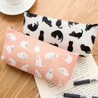 Чехол для карандашей, силиконовый, черно-белый, 1 шт.лот