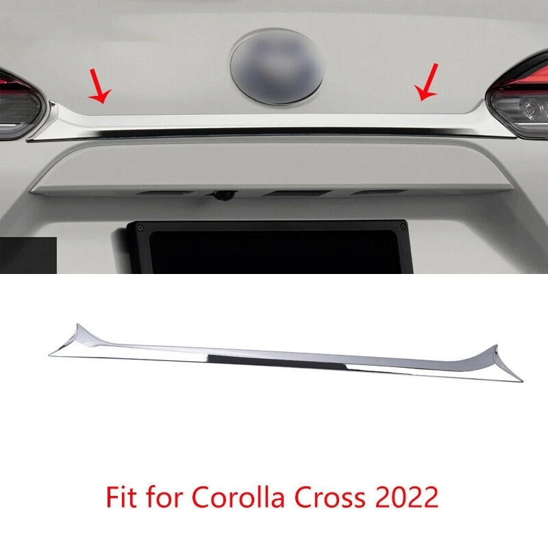 لتويوتا كورولا الصليب 2020 2021 2022 كروم الخلفي التمهيد الباب غطاء صندوق السيارة غطاء الكسوة الباب الخلفي مقبلات
