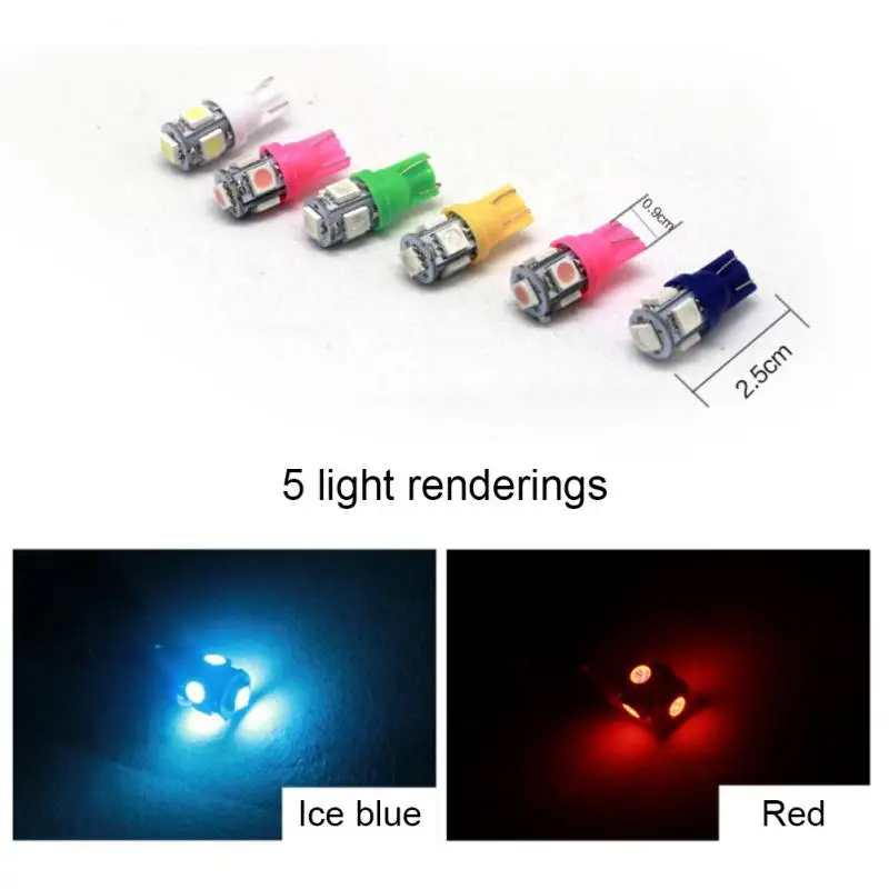

Автомобильная лампа для номерного знака, 10 шт., автомобильная лампа с 5 светодиодами, автомобильная светодиодная лампа T10 5050 5smd, широкая свет...