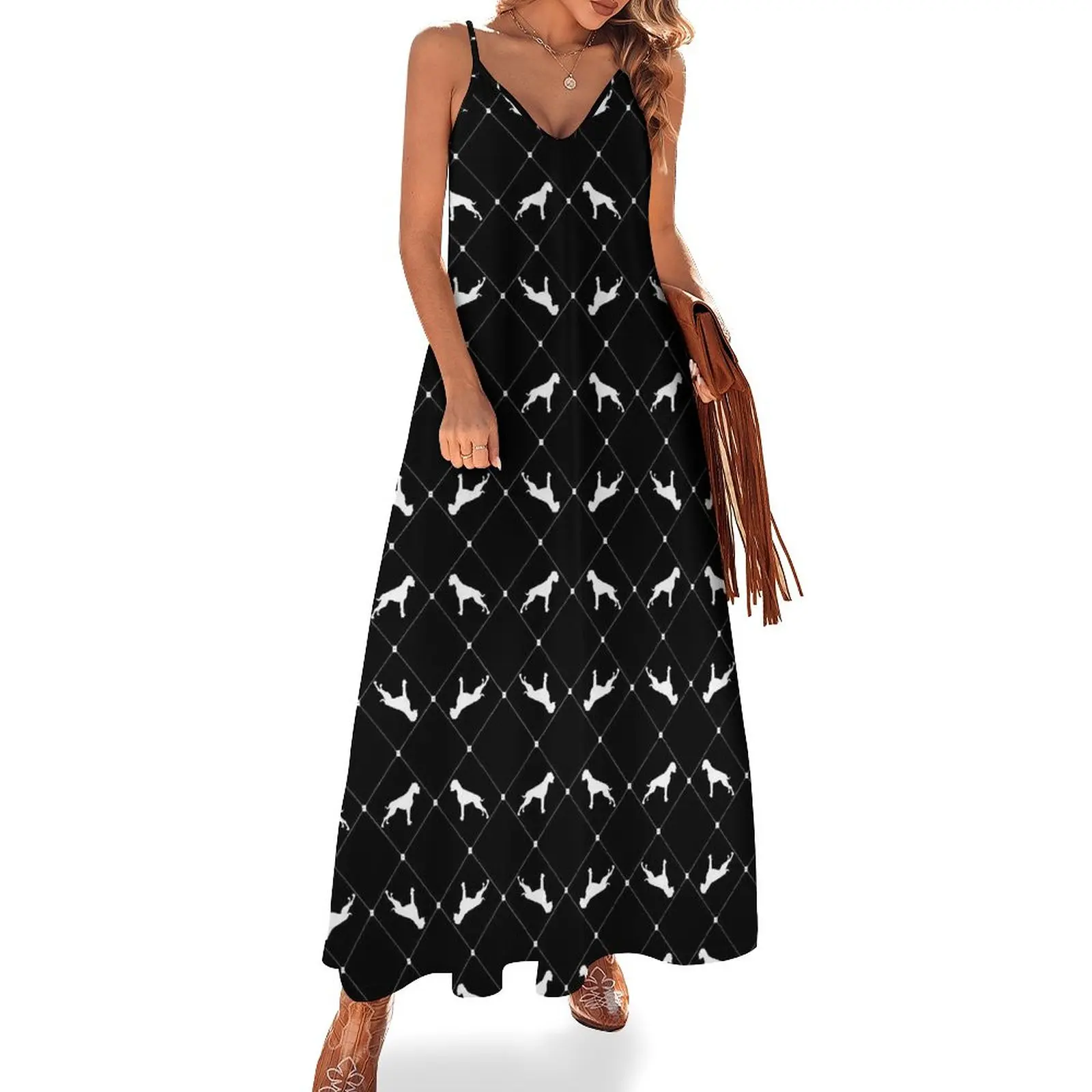 

Dog Print Dress Animal Aesthetic Boho Beach Long Dresses Summer Party Maxi Dress Design Vestidos Birthday Present