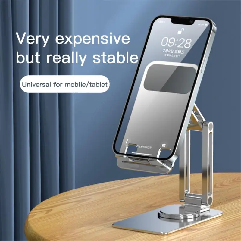 

Aluminum Desk Phone Holder 360 Rotation Foldable Metal Cell Phone Stand For Ipad IPhone 14 13 12 Pro Max Xiaomi Samsung S22 S21